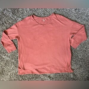American Eagle Coral Ribbed XL Shirt
